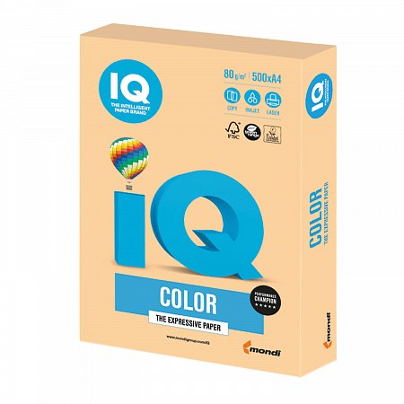 Бумага цветная IQ color, А4, 80 г/м2, 500 л., тренд, золотистая, GO22 фото