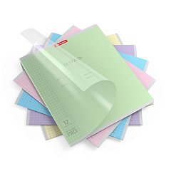 Тетрадь обложка пластик, 12л. клетка, ErichKrause, CoverPrо (микс в спайке), 56338 фото