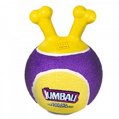 Игрушка для собак Мяч теннисный c ручками желтый 18см, серия JUMBALL фото