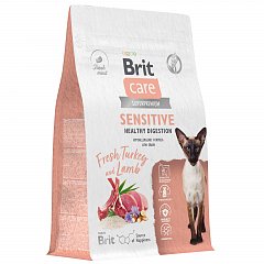 BRIT CARE, Сухой корм для кошек с чувствительным пищеварением с индейкой и ягнёнком, 0.4 кг фото