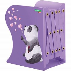 Подставка-держатель для книг и учебников BRAUBERG KIDS "Panda", раздвижная, металлическая, 238064 фото
