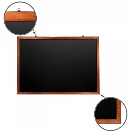 Доска для мела магнитная 100х150 см, черная, деревянная окрашенная рамка, Россия, BRAUBERG, 236895 фото