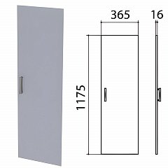 Дверь ЛДСП средняя "Монолит", 365х16х1175 мм, цвет серый, ДМ42.11 фото