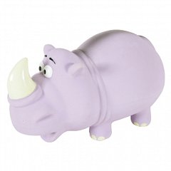 Игрушка латексная носорог, 16,5 см фото