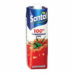 Сок SANTAL (Сантал), томатный, 1 л, для детского питания, тетра-пак, 547746 фото