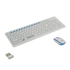 Набор беспроводной DEFENDER Skyline 895, клавиатура, мышь 3 кнопки + 1 колесо-кнопка, белый, 45895 фото