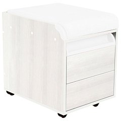 Корпус тумбы подкатной ДЭМИ 426х570х620 мм, 2 ящика без лотка + подушка, рамух белый, ТУВ.10 фото