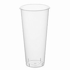 Стакан одноразовый 650мл пластиковый прозрачный Bubble Cup, СВЕРХПЛОТНЫЙ, ВЗЛП, ШК623, 1022ГП фото