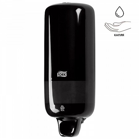 Дозатор для жидкого мыла TORK (Система S1) Elevation, 1 л, черный, 560008 фото