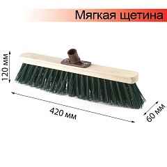 Щетка для уборки техническая, ширина 40см, мягк щетина 7 см, дерево, еврорезьба, LAIMA EXPERT, 605372 фото