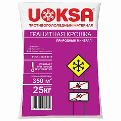 Реагент противогололёдный 25 кг UOKSA "Гранитная крошка", фракция 2-5 мм фото