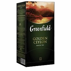 Чай GREENFIELD (Гринфилд) "Golden Ceylon", черный, 25 пакетиков в конвертах по 2 г фото
