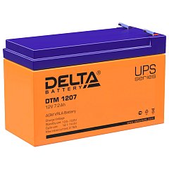 Аккумуляторная батарея для ИБП любых торговых марок, 12 В, 7,2 Ач, 151х65х94 мм, DELTA, DTM 1207 фото