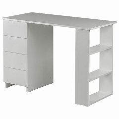 Стол письменный/компьютерный BRABIX "Scandi CD-016", 1100х500х750 мм, 4 ящика, белый, 641891, ЦБ013707-1 фото