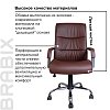 Кресло офисное BRABIX "Space EX-508", экокожа, хром, коричневое, 531164