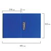 Папка с боковым металлическим прижимом BRAUBERG стандарт, синяя, до 100 листов, 0,6 мм, 221629