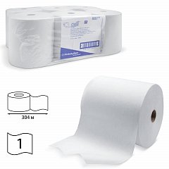 Полотенца бумажные рулонные KIMBERLY-CLARK Scott, КОМПЛЕКТ 6 шт., 304 м, белые, диспенсер 601536, 6667 фото
