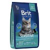 Brit Premium сухой корм для кошек с чувств. пищев. с ягненком и индейкой 8 кг