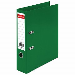 Папка-регистратор BRAUBERG "EXTRA", 75 мм, зеленая, двустороннее покрытие пластик, металлический уголок, 228573 фото