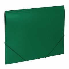 Папка на резинках BRAUBERG "Office", зеленая, до 300 листов, 500 мкм, 227710 фото