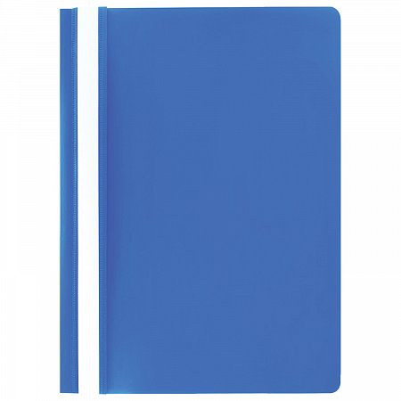 Скоросшиватель пластиковый STAFF, А4, 100/120 мкм, голубой, 229236 фото