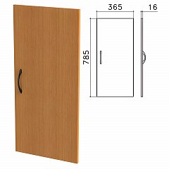 Дверь ЛДСП низкая "Фея", 365х16х785 мм, цвет орех милан, ДФ13.5 фото