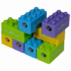 Точилка BRUNO VISCONTI EasySharp Лего, с контейнером, пластиковая, ассорти, 35-0046 фото