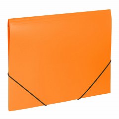 Папка на резинках BRAUBERG "Office", оранжевая, до 300 листов, 500 мкм, 228084 фото
