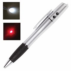 Указка лазерная, радиус 200 м, LED-фонарь, шариковая ручка, линия 0,5 мм, LH612 фото