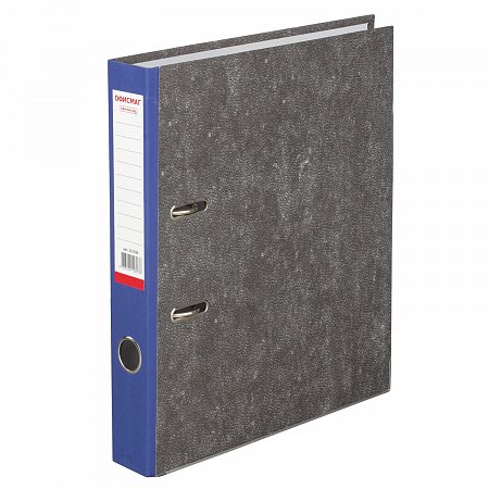 Папка-регистратор ОФИСМАГ, фактура стандарт, с мраморным покрытием, 50 мм, синий корешок, 225586 фото