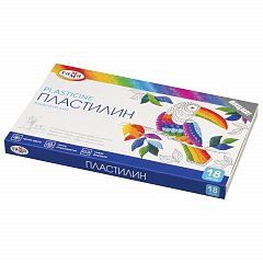 Пластилин классический ГАММА "Классический", 18 цветов, 360 г, со стеком, картонная упаковка, 281035 фото