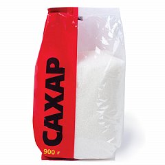 Сахар-песок 0,9 кг, полиэтиленовая упаковка фото