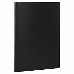 Папка с пластиковым скоросшивателем STAFF, черная, до 100 листов, 0,5 мм, 229231 фото