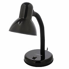 Настольная лампа-светильник SONNEN OU-203, на подставке, цоколь Е27, черный, 236676 фото