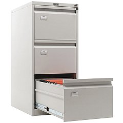Шкаф картотечный ПРАКТИК "AFC-03", 1008х470х646 мм, 3 ящика, для 165 подвесных папок, формат папок Foolscap или A4 (БЕЗ ПАПОК) фото