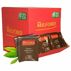 Чай MILFORD "Assam", черный крепкий, 200 пакетиков в конвертах по 2 г, 6989 РК фото