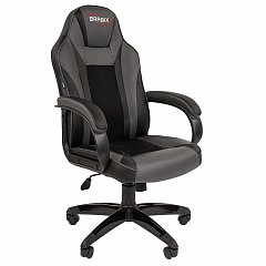Кресло компьютерное BRABIX "Tanto GM-171", TW/экокожа, черное/серое, 532574, 7083502 фото