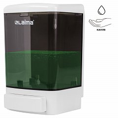 Дозатор для жидкого мыла LAIMA, НАЛИВНОЙ, 1 л, белый (тонированный), ABS-пластик, 603920 фото