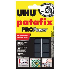Подушечки клеящие UHU Patafix ProPower, 21 шт., сверхпрочные (до 3 кг), многоразовые, черные, 40790 фото