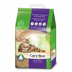 Наполнитель для кошачьих туалетов Cat's Best Smart Pellets 20л*10кг, древесный комкующийся фото