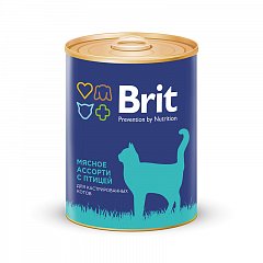 Консервы премиум класса Brit Premium Мясное ассорти с птицей фото