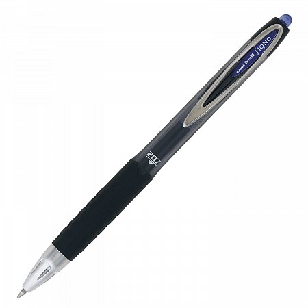 Ручка гелевая автоматическая UNI-BALL (Япония) "Signo", СИНЯЯ, корпус тонированный, узел 0,7 мм, линия письма 0,4 мм, UMN-207 BLUE фото