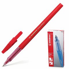 Ручка шариковая STABILO "Liner", КРАСНАЯ, корпус красный, узел 0,7 мм, линия письма 0,3 мм, 808/40 фото