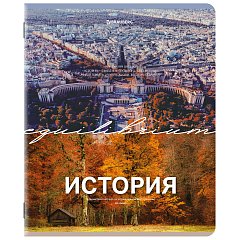 Тетрадь предметная КЛАССИКА ПРИРОДА 48л, обложка картон, ИСТОРИЯ, клетка, подсказ, BRAUBERG, 405089 фото