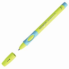 Ручка шариковая с грипом STABILO "LeftRight", СИНЯЯ, для левшей, корпус желтый/голубой, 6318/8-10-41 фото