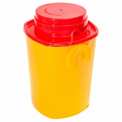 Контейнер для сбора отходов острого инструмента 0,5 л КОМПЛЕКТ 80 шт., желтый (класс Б), СЗПИ фото