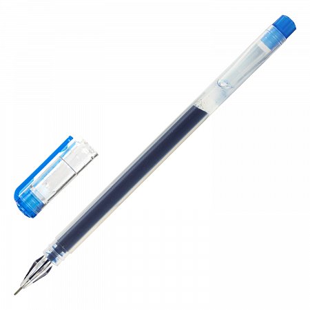 Ручка гелевая STAFF "Basic" GP-675, СИНЯЯ, длина письма 1000 м, игольчатый узел 0,5 мм, линия письма 0,35 мм, 143674 фото
