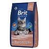 Brit Premium сухой корм для стерилизованных кошек с лососем и курицей 8 кг.