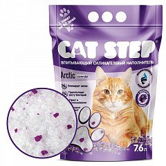 Наполнитель впитывающий силикагелевый CAT STEP Arctic Lavender, 7,6 л фото