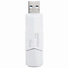 Флеш-диск 16 GB SMARTBUY Clue USB 2.0, белый, SB16GBCLU-W фото